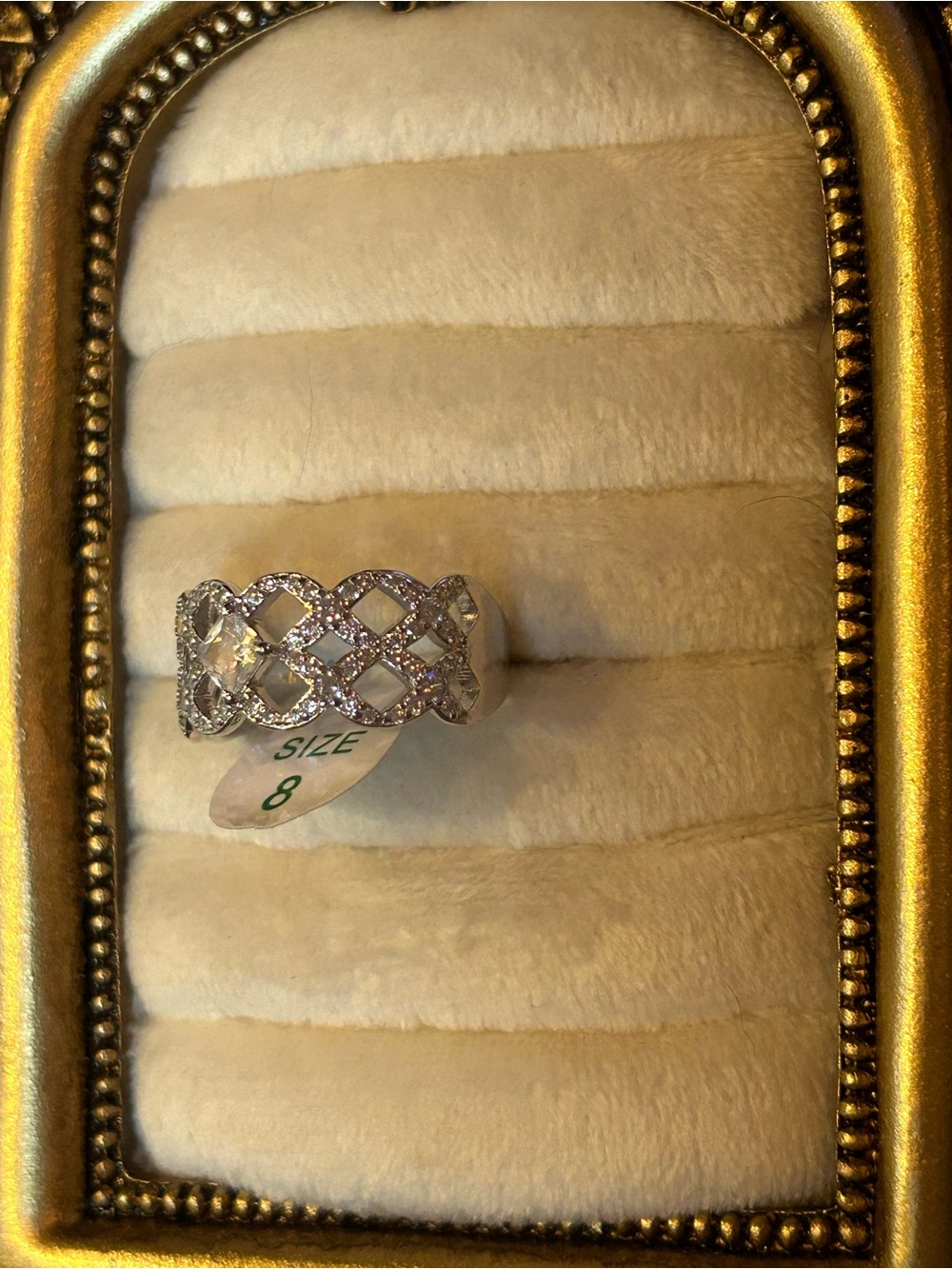Bomb Party Sterling Club | .925 Sterling Silver | Diamond CZ | Size 8 - Picture 2 of 3